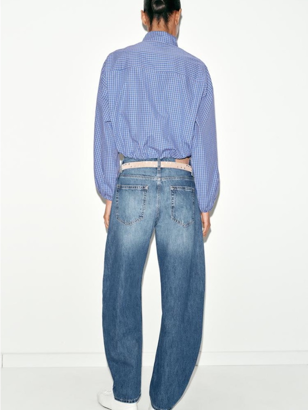 ZARA PLAID BALLOON SHIRT - Picture 8 of 9